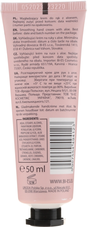 Wygładzający krem do rąk z ekstraktem z aloesu - Bi-es — Zdjęcie N2