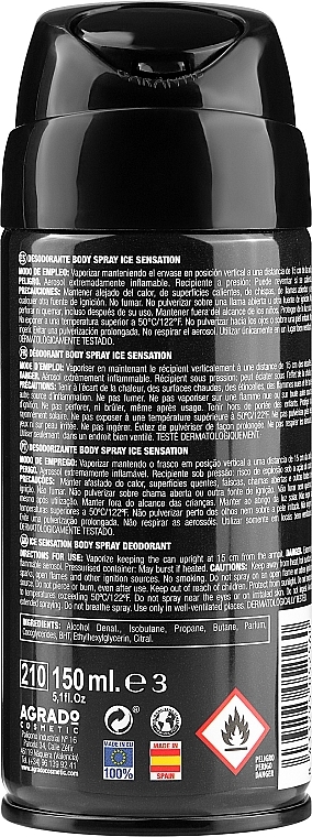 Dezodorant w sprayu Ice Sensation - Agrado Ice Sensation Deodorant — Zdjęcie N2