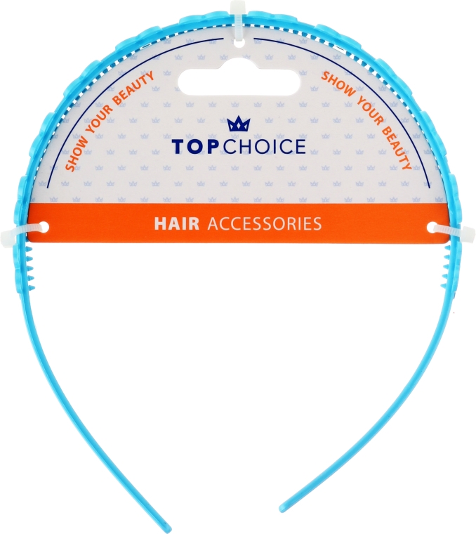 Opaska do włosów, 27918, niebieska - Top Choice — Zdjęcie N1