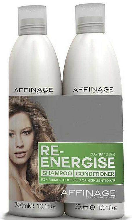 Zestaw do pielęgnacji włosów - Affinage Mode Re-Energise Shampoo & Conditioner Duo (shampoo/300ml + h/cond/300ml) — Zdjęcie N1