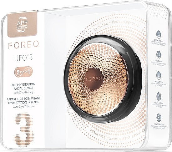 Urządzenie do odmładzania i głębokiego nawilżenia skóry - Foreo UFO 3 Deep Hydration Face Device Black — Zdjęcie N3