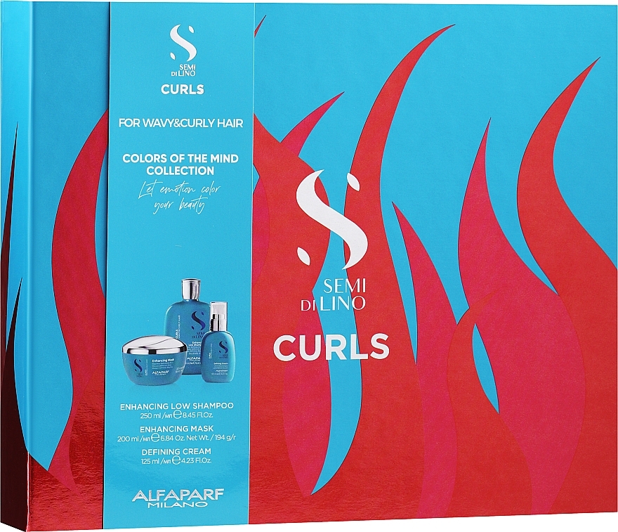 Zestaw - AlfaParf Holiday Kit Curls 2022 (shampoo/250ml + mask/200ml + cr/125ml) — Zdjęcie N1