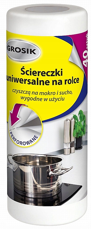 Ściereczki uniwersalne na rolce, 40 szt. - Grosik — Zdjęcie N1