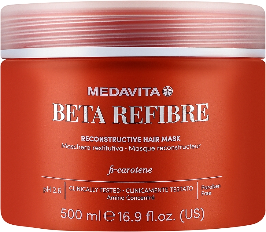 Regenerująca maska ​​do włosów zniszczonych - Medavita Beta Refibre Recontructive Hair Mask — Zdjęcie N1