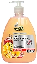 Delikatny krem-mydło do rąk i ciała Brzoskwinia i mango - Natural Spa — Zdjęcie N1