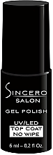 PREZENT! Top coat do paznokci żelowych - Sincero Salon Gel Polish Top Coat No Wipe — Zdjęcie N1