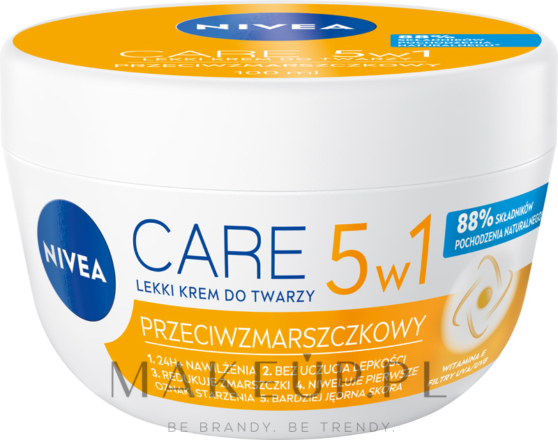 5w1 odżywczy lekki krem do twarzy - NIVEA Care Nourishing Light Cream — Zdjęcie 100 ml