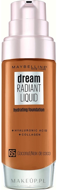 Podkład do makijażu nawilżająco-rozświetlający - Maybelline New York Dream Radiant Liquid Hydrating Foundation — Zdjęcie 65 - Coconut