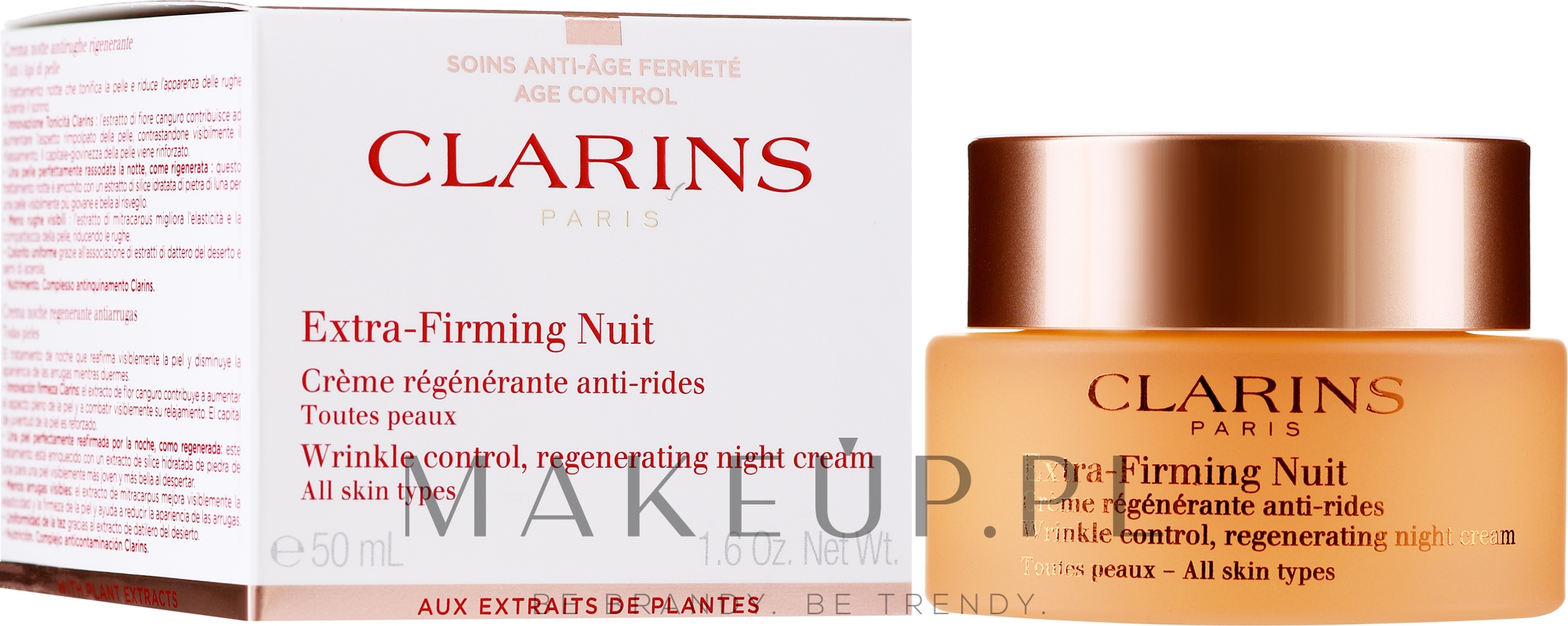 Regenerujący krem na noc przeciw zmarszczkom - Clarins Extra-Firming Night All Skin Types — Zdjęcie 50 ml
