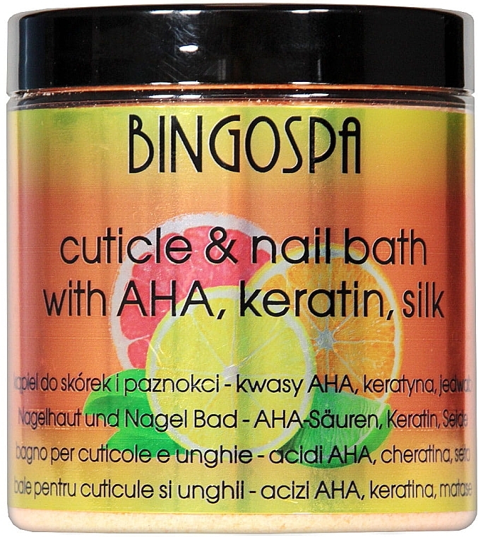 Mandarynkowa kąpiel do skórek i paznokci z proteinami jedwabiu - BingoSpa Mandarin Softening Bath For Cuticles And Nails