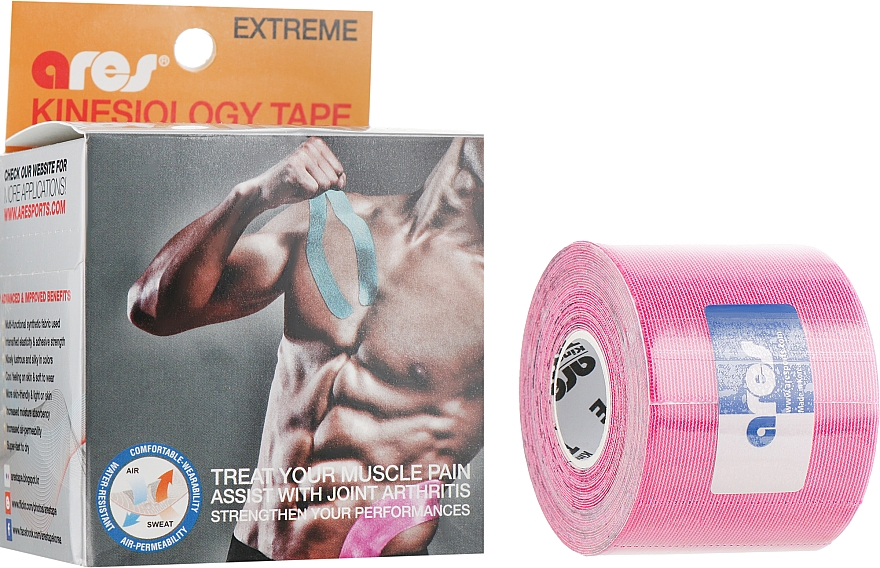 Taśma kinesio Różowa - Ares Kinesio Tape Extreme