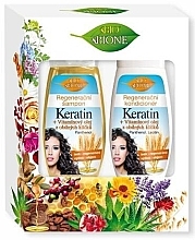 PRZECENA! Zestaw - Bione Cosmetics Keratin + Grain Sprouts Oil Set (shampoo/260ml + h/cond/260ml) * — Zdjęcie N1