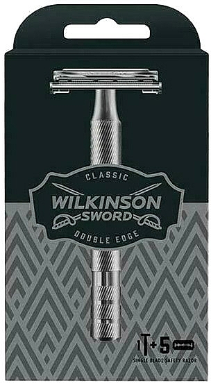 Maszynka do golenia + 5 wymiennych ostrzy - Wilkinson Sword Classic Double Edge