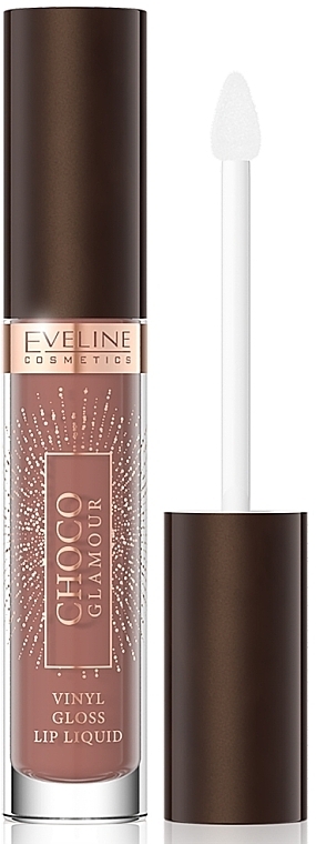 Pomadka w płynie z efektem glossy lips - Eveline Cosmetics Choco Glamour Vinyl Gloss Lip Liquid — Zdjęcie N1
