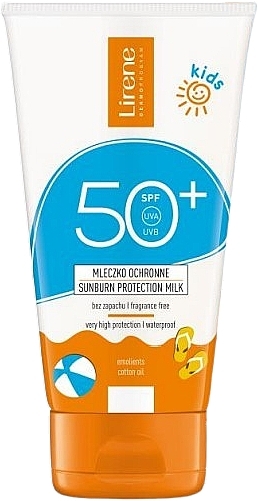 Mleczko z filtrem przeciwsłonecznym dla dzieci SPF 50 - Lirene Kids Sunburn Protection Milk SPF 50 — Zdjęcie N1