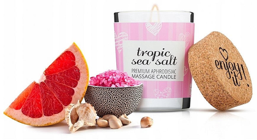 Świeca do masażu z tropikalną solą morską - Magnetifico Enjoy It Premium Aphrodisiac Massage Candle Tropic Sea Salt — Zdjęcie N4