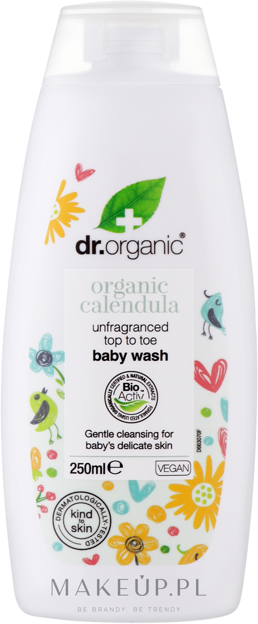 Organiczny płyn do mycia niemowląt 2 w 1 - Dr Organic Calendula 2-in-1 Baby Wash — Zdjęcie 250 ml