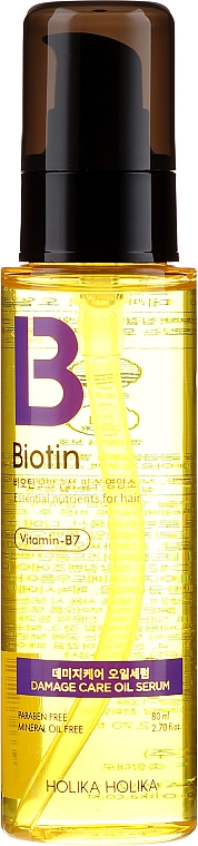 Serum olejowe do włosów z biotyną - Holika Holika Biotin Damage Care Oil Serum — Zdjęcie N1