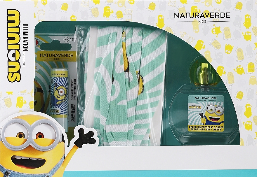 Zestaw - Naturaverde Kids Minions (lip/balm/5,7ml + spray/50ml + acc/1pc)  — Zdjęcie N1