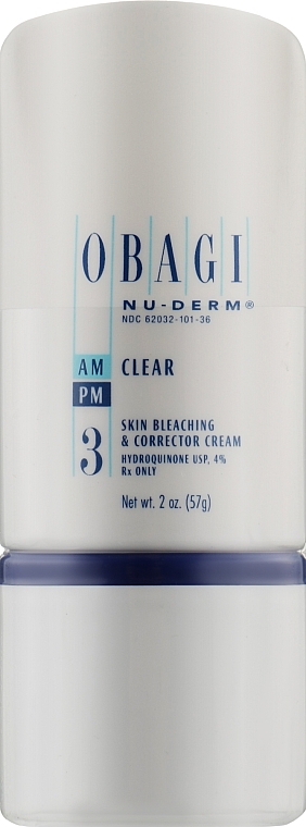 Rozświetlający krem ​​do twarzy z 4% hydrochinonem - Obagi Nu Derm Clear Rx Skin Brightening Cream — Zdjęcie N1