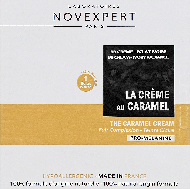 PREZENT! Krem BB ​​do jasnej karnacji Karmel - Novexpert Pro-Melanin The Caramel Cream (próbka) — Zdjęcie N1