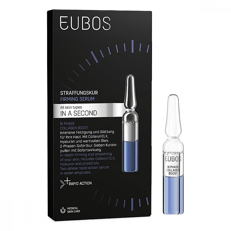 Przeciwstarzeniowe serum przeciwzmarszczkowe do twarzy - Eubos Med In A Second Bi Phase Collagen Boost Serum — Zdjęcie N1