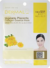 Kup Kolagenowa esencjonalna maseczka do twarzy Roślinna placenta - Dermal Vegetable Placenta Collagen Essence Mask