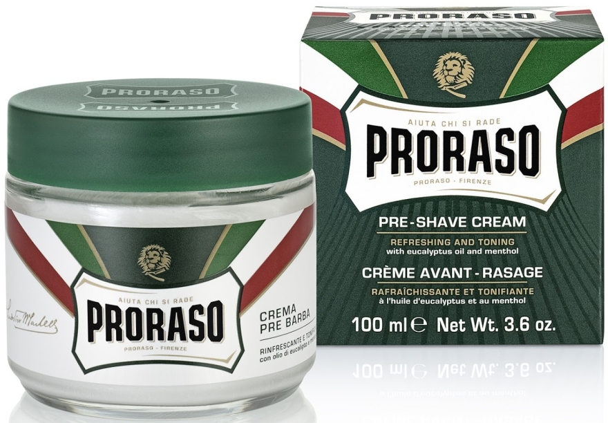 Krem przed goleniem z mentolem i eukaliptusem - Proraso Green Pre Shaving Cream — Zdjęcie N4