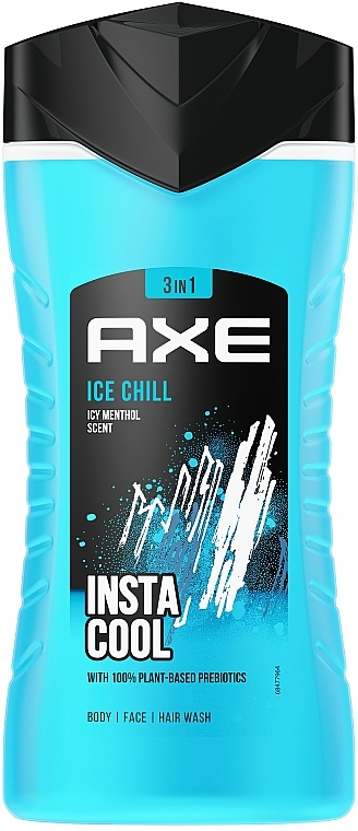Żel 3 w 1 do mycia ciała i włosów dla mężczyzn - Axe Ice Chill 3 In 1 Gel — Zdjęcie N1