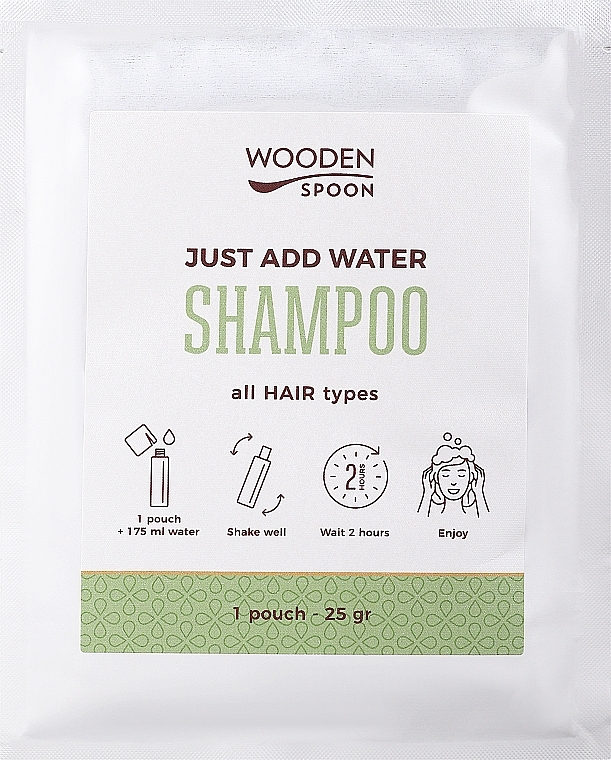 Szampon do włosów - Wooden Spoon Just Add Water Eco Shampoo — Zdjęcie N1