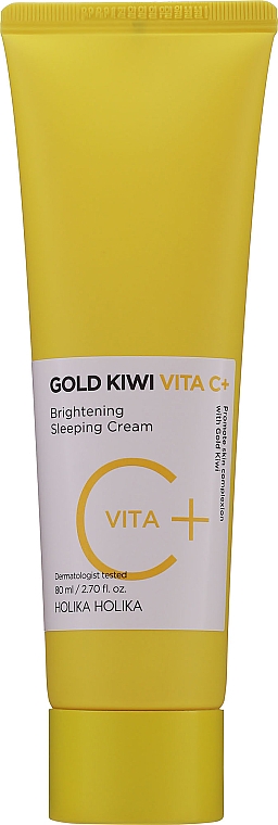 Rozświetlający krem ​​do twarzy na noc - Holika Holika Gold Kiwi Vita C+ Brightening Sleeping Cream