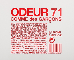 Comme Des Garcons Odeur 71 - Woda toaletowa — Zdjęcie N3