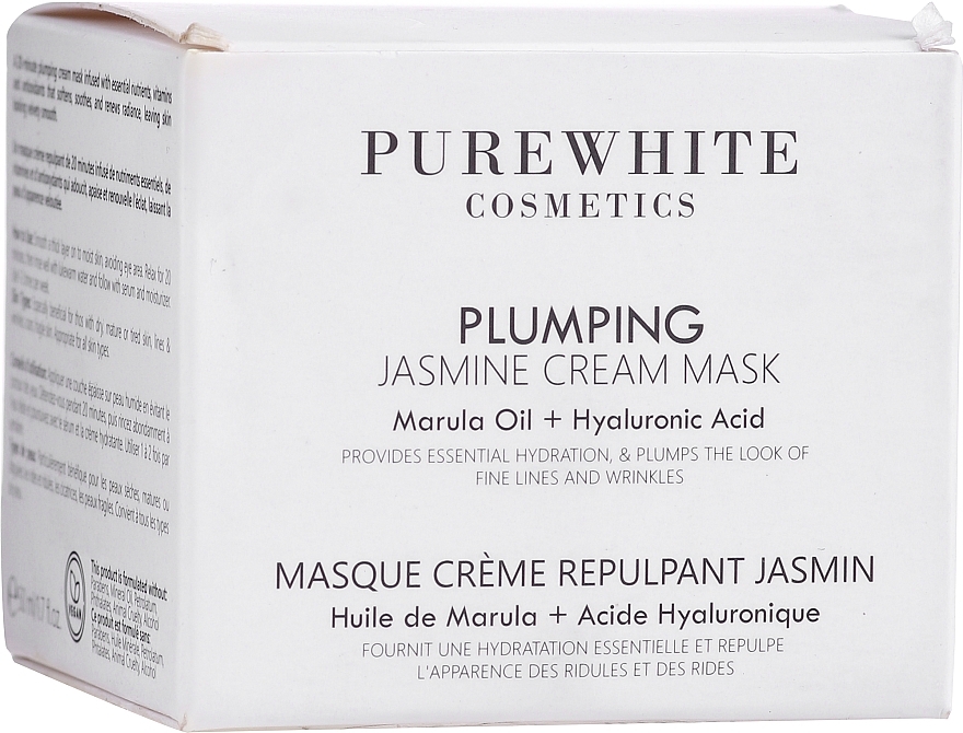 PRZECENA! Ujędrniająca maseczka do twarzy z ekstraktem z jaśminu - Pure White Cosmetics Plumping Jasmine Cream Mask * — Zdjęcie N2