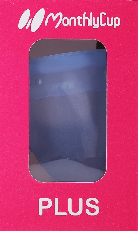 Kubeczek menstruacyjny, duży, niebieski szafir - Menskopp Intimate Care Plus — Zdjęcie N1