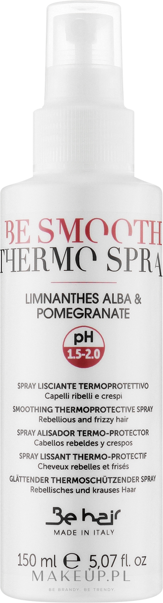 Termoochronny spray o działaniu wygładzającym - Be Hair Be Smooth Thermo Spray — Zdjęcie 150 ml