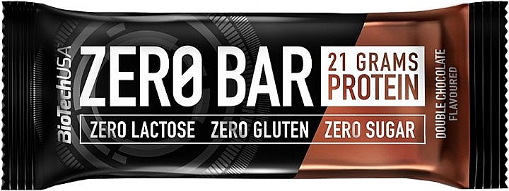 Batonik proteinowy Podwójna czekolada - BiotechUSA Zero Bar Double Chocolate Flavoured — Zdjęcie N1