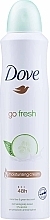 Antyperspirant-dezodorant w sprayu Ogórek i zielona herbata - Dove Go Fresh Cucumber & Green Tea Scent Antiperspirant Deodorant — Zdjęcie N3