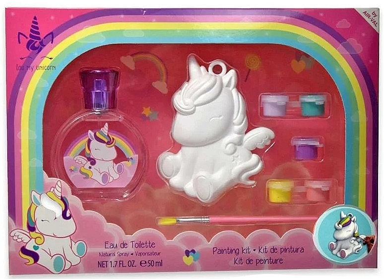 Air-Val International Eau My Unicorn Painting Kit - Zestaw (edt/50ml + toy) — Zdjęcie N1