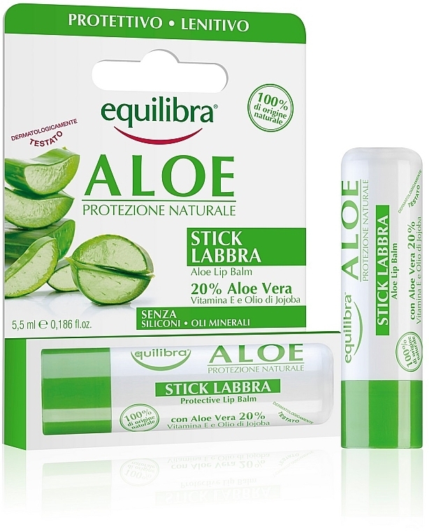 PRZECENA! Aloesowy balsam do ust - Equilibra Aloe Line Lip Balm * — Zdjęcie N1