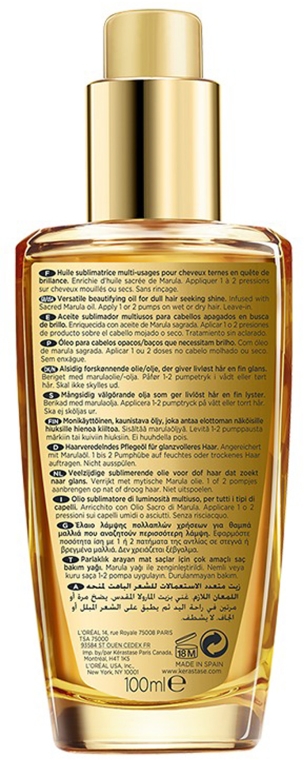Termoochronny olejek do włosów cienkich i normalnych - Kérastase Elixir Ultime L’Huile Originale — Zdjęcie N2