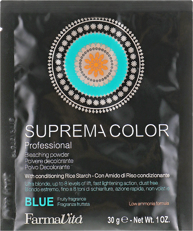 Proszek wybielający do włosów - FarmaVita Suprema Color Blue Bleaching Powder (miniprodukt) — Zdjęcie N1