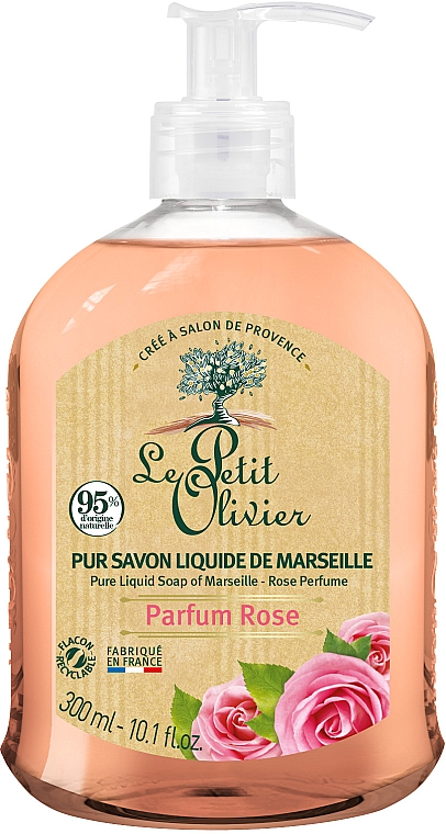 Różane mydło w płynie - Le Petit Olivier Pure liquid traditional Marseille soap Rose — Zdjęcie N1