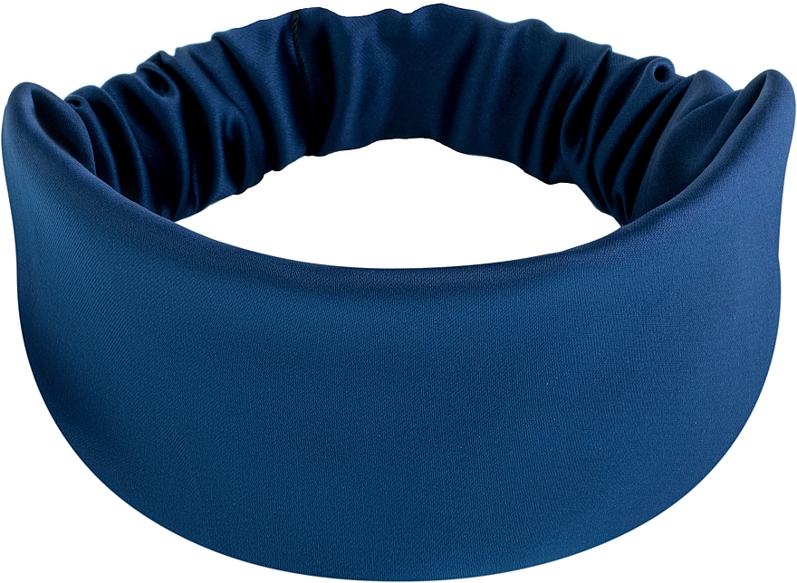 Opaska do włosów Satin Classic, niebieska - MAKEUP Hair Accessories