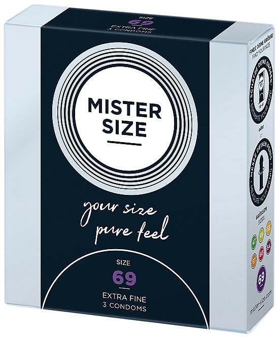 Prezerwatywy lateksowe, rozm. 69, 3 szt. - Mister Size Extra Fine Condoms — Zdjęcie N2