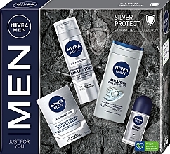 Kup NIVEA MEN Silver Protect (foam/200ml + ash/balm/100ml + deo/50ml + sh/gel/250ml) - Zestaw