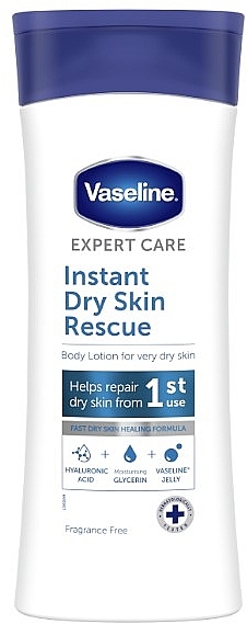 Nawilżający balsam ujędrniający do ciała - Vaseline Expert Care Instant Dry Skin Rescue Body Lotion — Zdjęcie N1