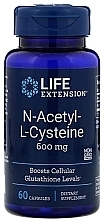 Acetylocysteina, 600 mg - Life Extension N-Acetyl-L-Cysteine 600 mcg — Zdjęcie N1