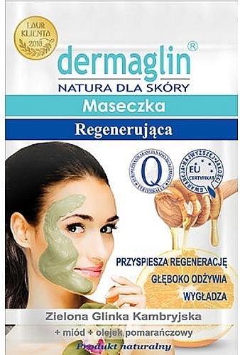 PREZENT! Regenerująca maseczka z zieloną glinką kambryjską - Dermaglin Regenerating Face Mask — Zdjęcie N1