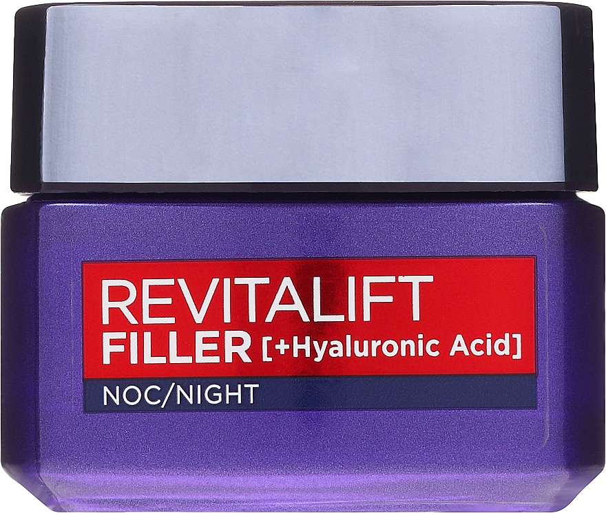 Przeciwstarzeniowy krem na noc Hialuronowe wypełnienie - L'Oreal Paris Revitalift Filler Hyaluronic Acid Night Cream — Zdjęcie N2
