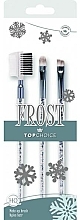 Zestaw pędzli do makijażu Frost, 38273, 3 szt. - Top Choice — Zdjęcie N1